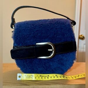 Patricia Nash Shearling Annfield Crossbody in Midnight Blue